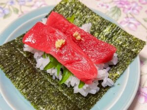 マグロ漬け　手巻き寿司
