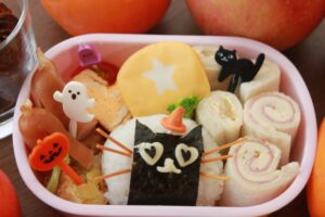 ハロウィンキャラ弁 黒猫おにぎり