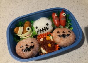 ハロウィンキャラ弁 かぼちゃ風おにぎり