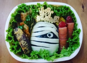 ハロウィンキャラ弁 ミイラ