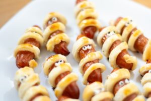 ハロウィンキャラ弁 ミイラウインナー