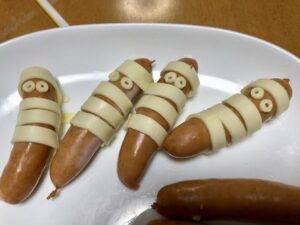 ハロウィン ソーセージミイラ