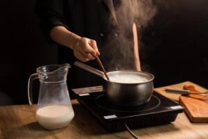 牛乳を沸騰