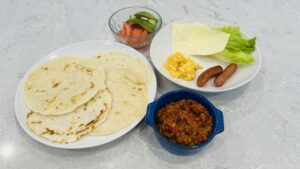 トルティーヤ　ウインナー 卵