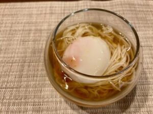 そうめん　麺つゆ　たまご