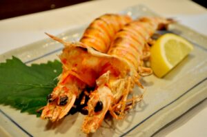 車エビ　塩焼き