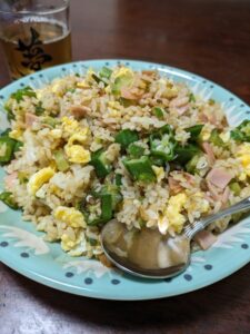オクラチャーハン