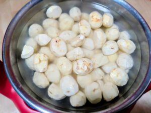 栗ご飯　下ごしらえ