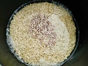 麦ごはん　水加減