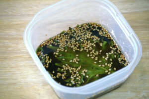 大葉の醤油漬け