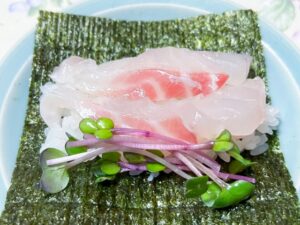 手巻き寿司　鯛
