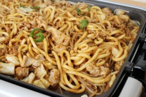 焼きうどん　ホットプレート
