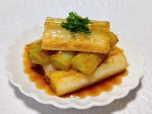 長ねぎの焼きびたし