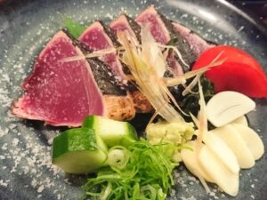 かつおのたたき　薬味