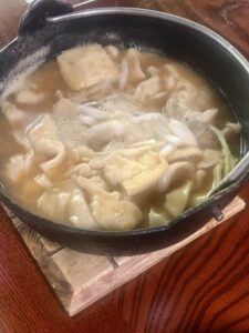 山梨　ほうとう　油揚げ