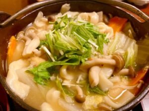 山梨　ほうとう　白菜