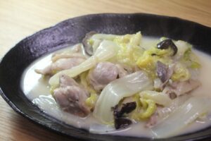 白菜と鶏肉のクリーム煮