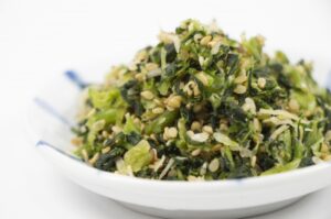 野沢菜とじゃこの炒め物