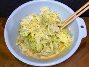 白菜のお好み焼き