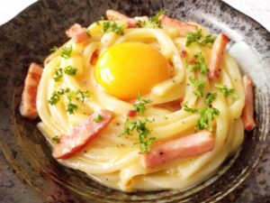 カルボナーラ風うどん